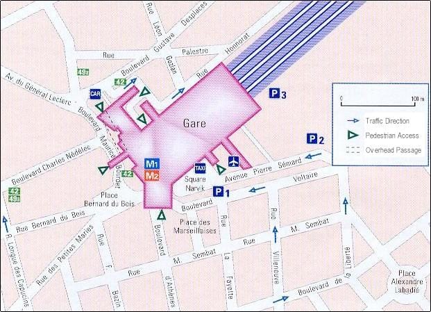 France_ regions. kgm สถานีรถบนแผนที่