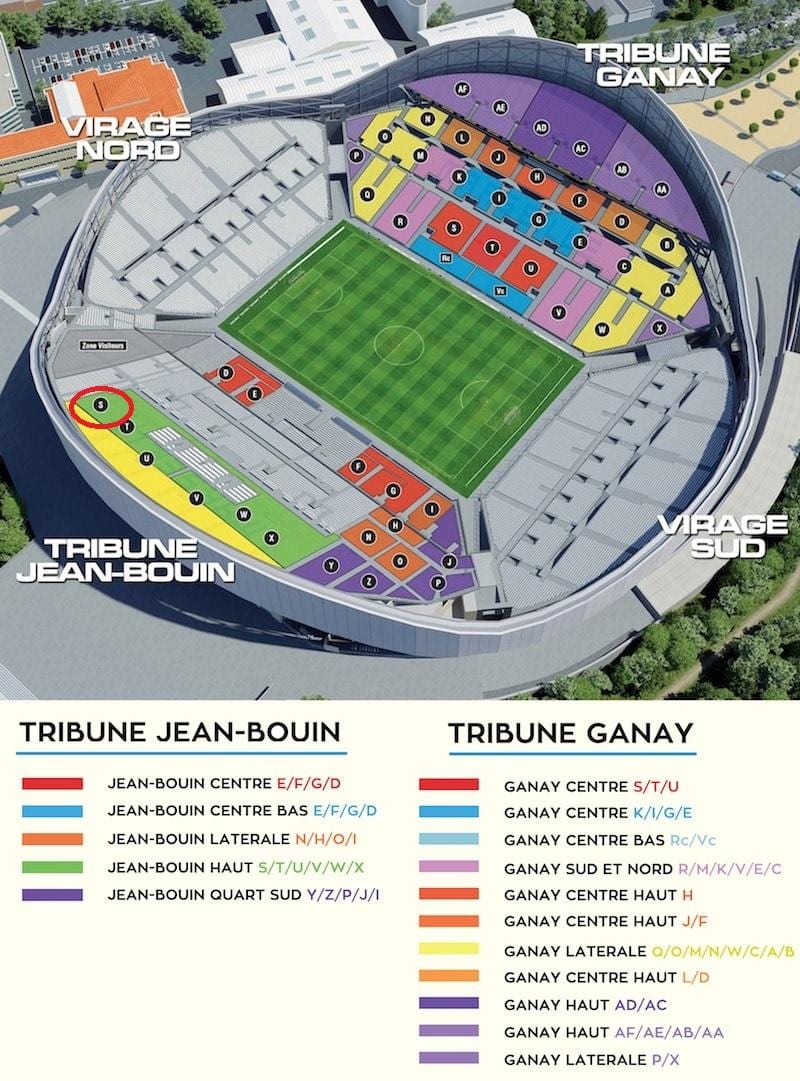 stade velodrome seating แผนที่