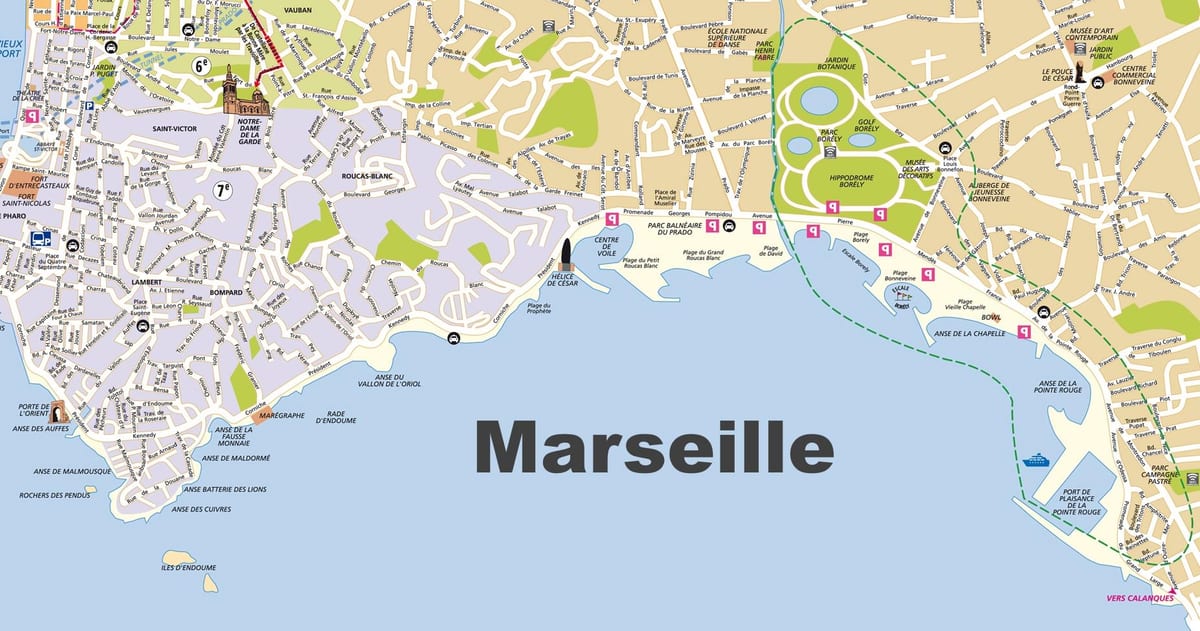 France_ regions. kgm แผนที่ชายหาด