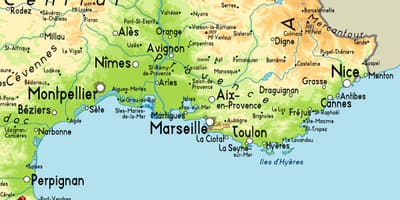 แผนที่ของ france_ regions. kgm และพื้นที่รอบๆบริเวณ